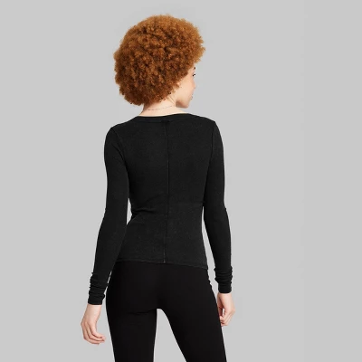 Women's Long Sleeve Scoop Neck T-Shirt - Wild Fable⢠- Image 2