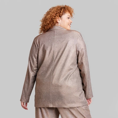 Women's Oversized Glitter Blazer - Wild Fable⢠Copper - Image 2