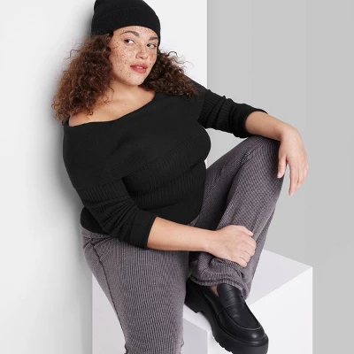 Women's Fitted Off The Shoulder Sweater Top - Wild Fable⢠- Image 3