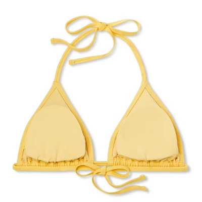 Women's Sequin Detail Triangle Bikini Top - Wild Fable⢠Yellow - Image 6