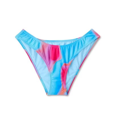 Women's High Leg Cheeky Bikini Bottom - Wild Fable⢠Blue Marble Print - Image 5