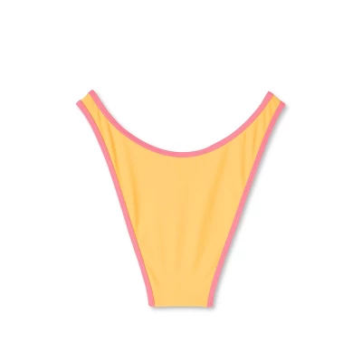 Women's Colorblock Ultra High Leg Extra Cheeky Bikini Bottom - Wild Fable⢠Orange/Pink - Image 6