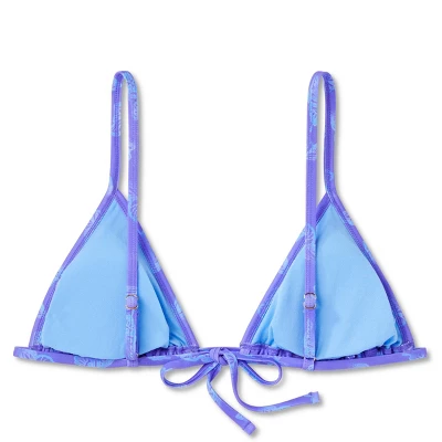 Women's Triangle Bikini Top - Wild Fable⢠Purple Butterfly Print - Image 6