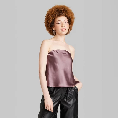 Women's Satin Tube Top - Wild Fableā¢