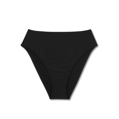 Women's High Leg Cheeky High Waist Bikini Bottom - Wild Fable⢠Black - Image 5