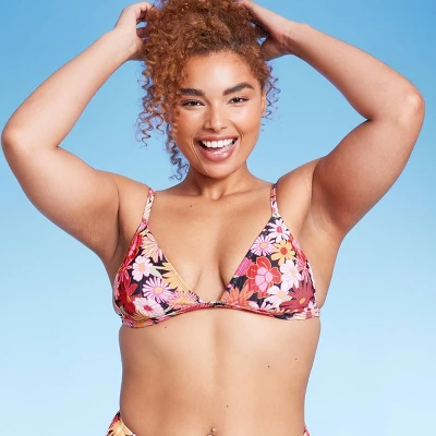 Women's Ribbed Fixed Triangle Bikini Top - Wild Fable⢠- Image 3