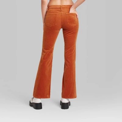 Women's Mid-Rise Corduroy Flare Pants - Wild Fable⢠- Image 2