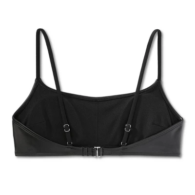 Women's Faux Leather Bralette Bikini Top - Wild Fable⢠Black - Image 6