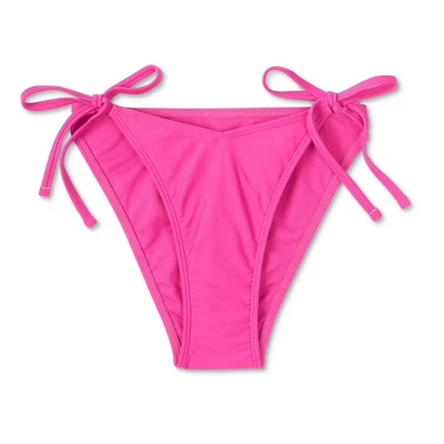 Women's V-Front Side-Tie High Leg Extra Cheeky Bikini Bottom - Wild Fable⢠Magenta - Image 5