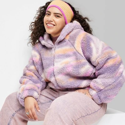 Women's Faux Shearling Full Zip-Up Sweatshirt - Wild Fable⢠- Image 5