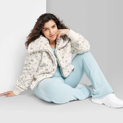 Women's Faux Fur Bomber Jacket - Wild Fable⢠- Image 4