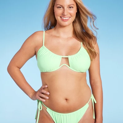 Women's Tunneled Underwire Bikini Top - Wild Fable⢠Light Green - Image 3
