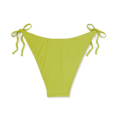 Women's Crochet Trim Side-Tie High Leg Extra Cheeky Bikini Bottom - Wild Fable⢠Green - Image 6