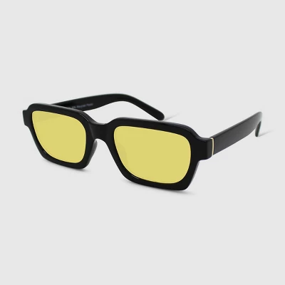 Women's Plastic Rectangle Sunglasses - Wild Fable⢠Black