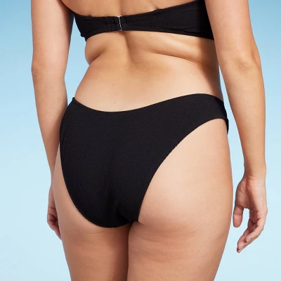 Women's Pucker Textured Extra Cheeky Extra High Leg Bikini Bottom - Wild Fable⢠- Image 4