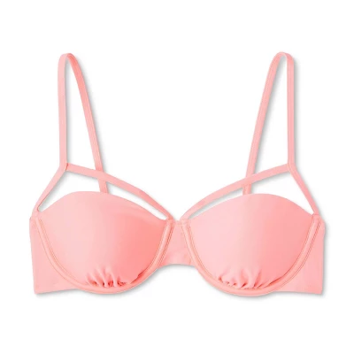 Women's Cut Out Underwire Bikini Top - Wild Fable⢠Pink - Image 4