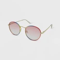 Women's Milky Plastic Round Blue Light Filtering Glasses - Wild Fable™ Pink