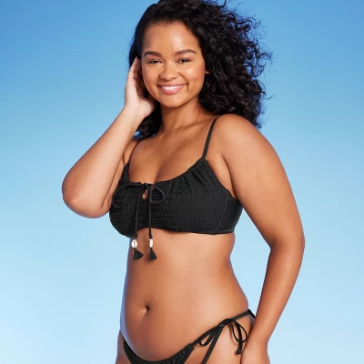 Women's Crochet Tie-Front Bralette Bikini Top - Wild Fable⢠- Image 3