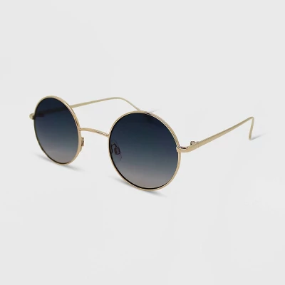 Women's Metal Round Sunglasses - Wild Fable⢠Gold