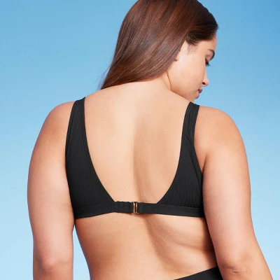 Women's Ribbed Scoop Bralette Bikini Top - Wild Fable⢠- Image 4