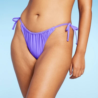 Women's Side-Tie Scoop Front High Leg Adjustable Bikini Bottom - Wild Fable⢠- Image 6