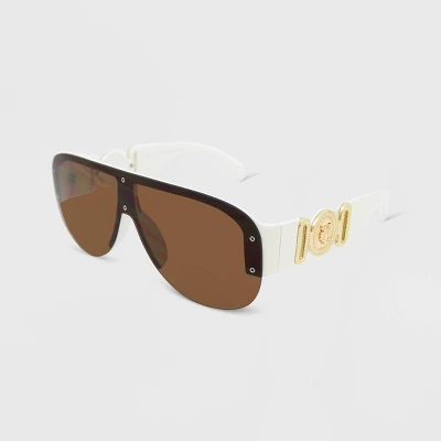 Women's Oversized Shield Sunglasses - Wild Fable⢠Ivory