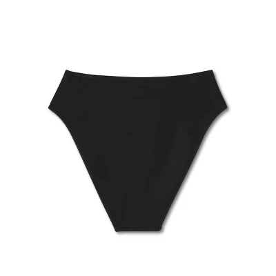Women's High Leg Cheeky High Waist Bikini Bottom - Wild Fable⢠Black - Image 6