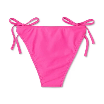 Women's V-Front Side-Tie High Leg Extra Cheeky Bikini Bottom - Wild Fable⢠Magenta - Image 6