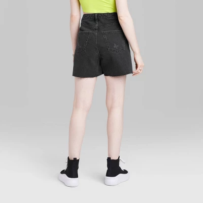 Women's High-Rise Cutoff Midi Jean Shorts - Wild Fable⢠- Image 2