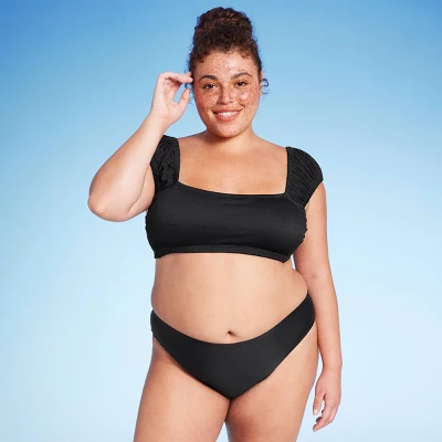 Women's Mid-Rise High Leg Extra Cheeky Bikini Bottom - Wild Fable⢠Black - Image 2