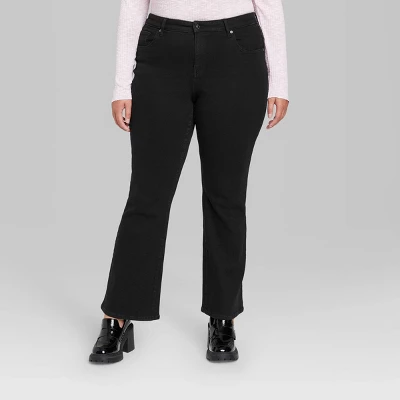 Women's Low-Rise Flare Jeans - Wild Fable⢠Black Clean