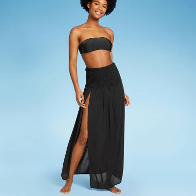 Women's Smocked High Slit Convertible Cover Up Dress - Wild Fable⢠- Image 4