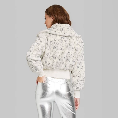 Women's Faux Fur Bomber Jacket - Wild Fable⢠- Image 2