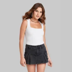 Women's Square Neck Bodysuit - Wild Fableā¢