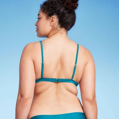 Women's Crochet Overlay Triangle Bikini Top - Wild Fable⢠Blue - Image 4