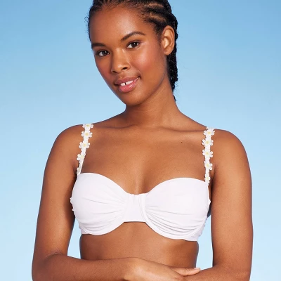 Women's Embroidered Daisy Strap Underwire Bikini Top - Wild Fable⢠- Image 2