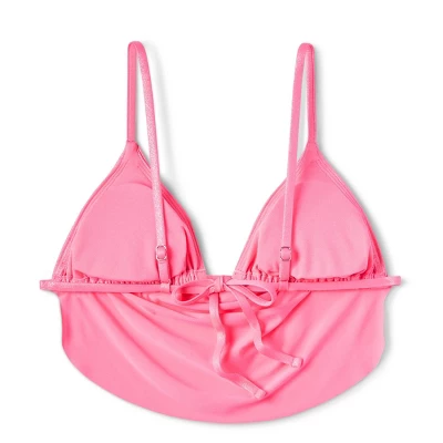 Women's Cowl Neck Longline Bralette Bikini Top - Wild Fable⢠Pink Shine - Image 6