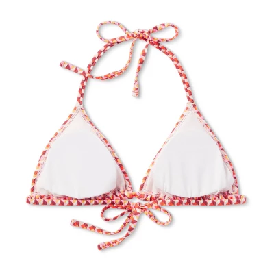 Women's Ribbed Triangle Bikini Top - Wild Fable⢠Geo Print - Image 6