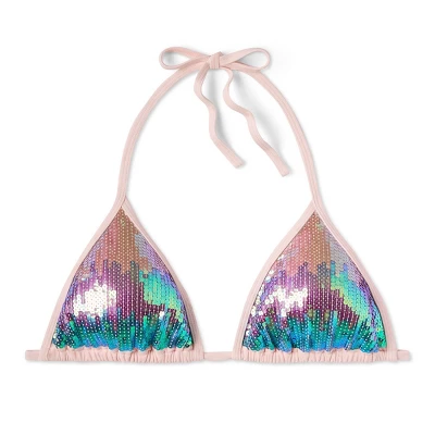 Women's Ombre Sequin Triangle Bikini Top - Wild Fable⢠Multi - Image 5