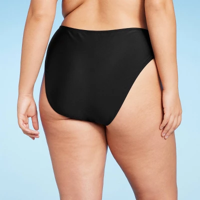 Women's High Leg Cheeky High Waist Bikini Bottom - Wild Fable⢠Black - Image 4