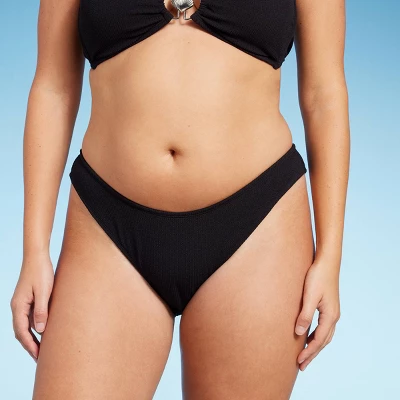 Women's Pucker Textured Extra Cheeky Extra High Leg Bikini Bottom - Wild Fable⢠- Image 3