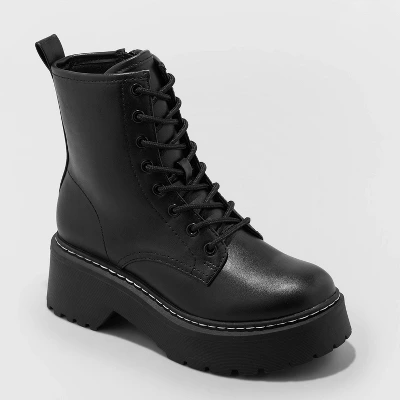 Women's Zea Combat Boots - Wild Fable⢠Black - Image 4