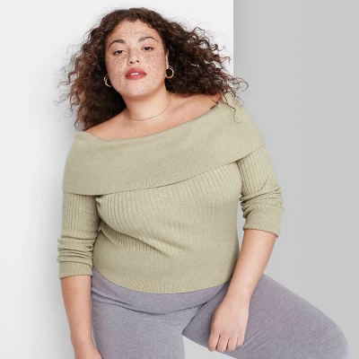 Women's Fitted Off The Shoulder Sweater Top - Wild Fable⢠- Image 6