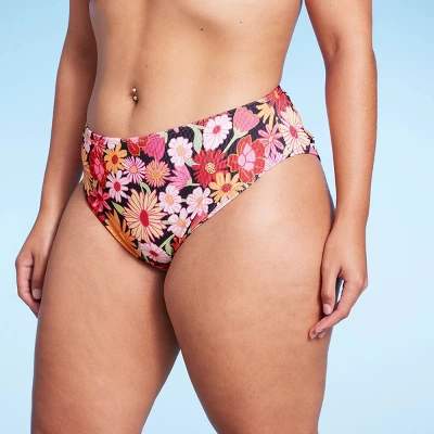 Women's Ribbed High Waist High Leg Cheeky Bikini Bottom - Wild Fable⢠- Image 3