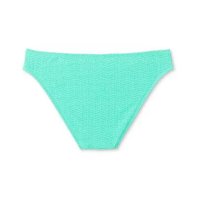 Women's Pucker Textured Cheeky Bikini Bottom - Wild Fable⢠Sea Green - Image 6