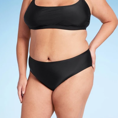 Women's Mid-Rise Cheeky Bikini Bottom - Wild Fable⢠Black - Image 3