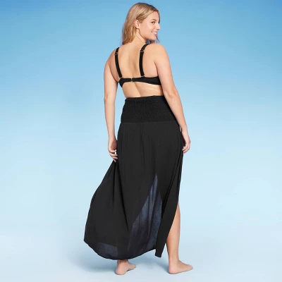 Women's Smocked High Slit Convertible Cover Up Dress - Wild Fable⢠- Image 3