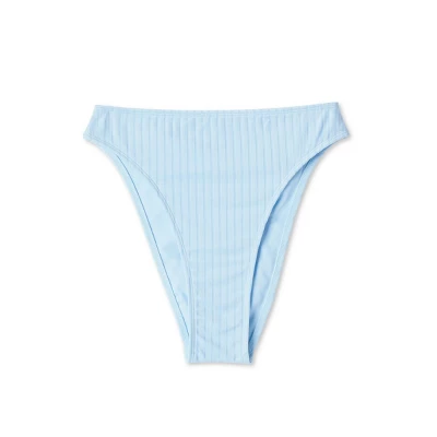 Women's Ribbed High Leg Cheeky High Waist Bikini Bottom - Wild Fable⢠- Image 5