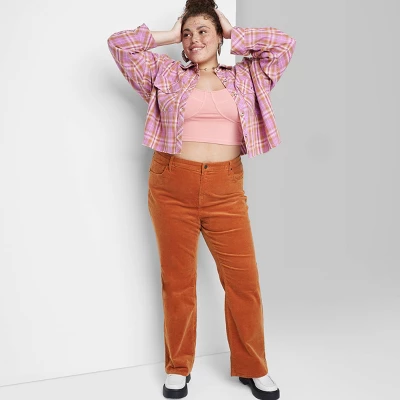 Women's Mid-Rise Corduroy Flare Pants - Wild Fable⢠- Image 6