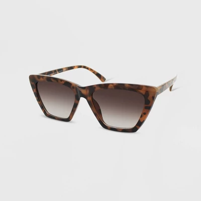 Women's Tortoise Print Cateye Sunglasses - Wild Fable⢠Brown